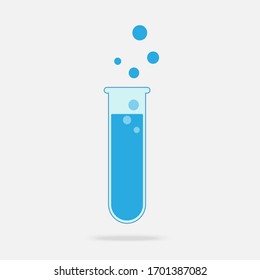 Test tube in laboratory, icon vector 