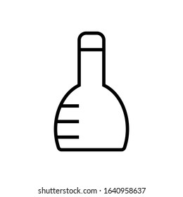 test tube line art vector icon - ui icon vector