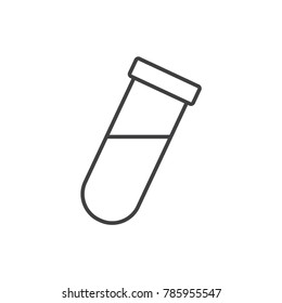 Test tube line icon. 