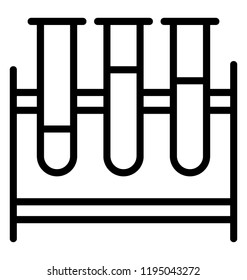 Test tube line icon design for laboratory research concept