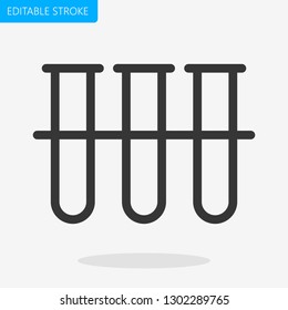 Test Tube Line Icon Editable Stroke Pixel Perfect Vector