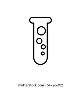 test tube line icon illustration isolated vector sign symbol