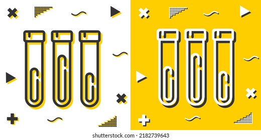 test tube line icon. Simple outline style.test tube linear sign. Vector illustration isolated on white background. Editable stroke EPS 10