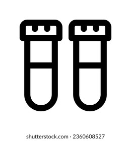 icono de la línea del tubo de ensayo. icono vector para tu sitio web, móvil, presentación y diseño de logotipo.