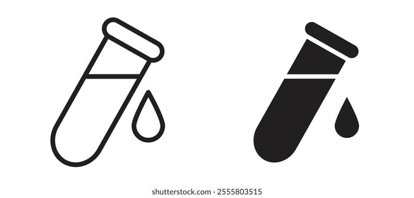 Test tube liner icon vector set.