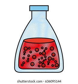 Test tube with liquid
