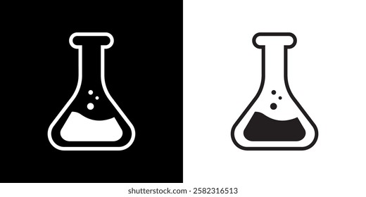 test tube with liquid icon	