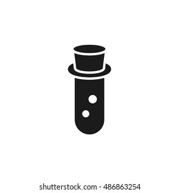 test tube with liquid, simple monochrome icon