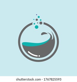 plantilla de diseño de logotipo de tubo de ensayo