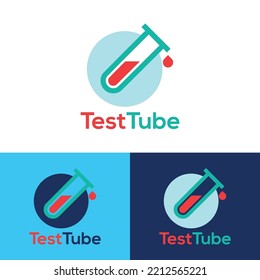 Test Tube Logo Design Vector Templet,