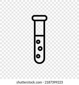 Logo del tubo de ensayo vector de icono simple. Diseño plano. cuadrícula transparente.ai