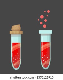 test tube medical tests vector