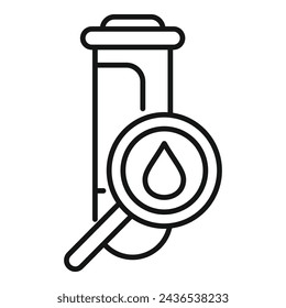 Test tube menopause icon outline vector. Female age cycle. Body swing pain