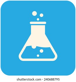 Test tube, modern flat icon