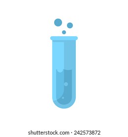 Test tube, modern flat icon