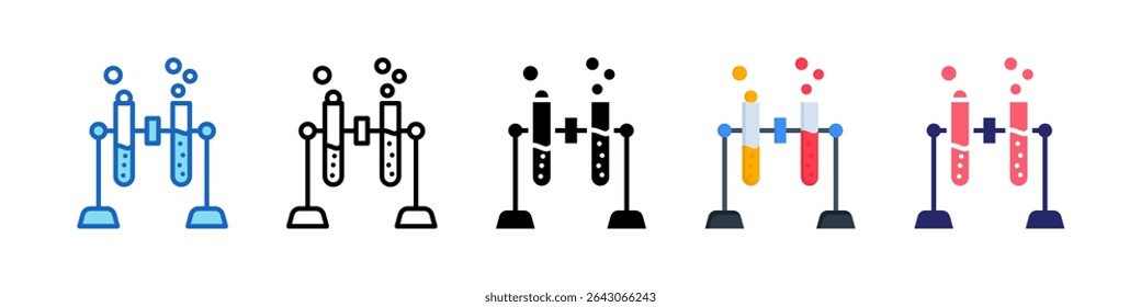 Test Tube Multiple Style Icon Set Collection.
