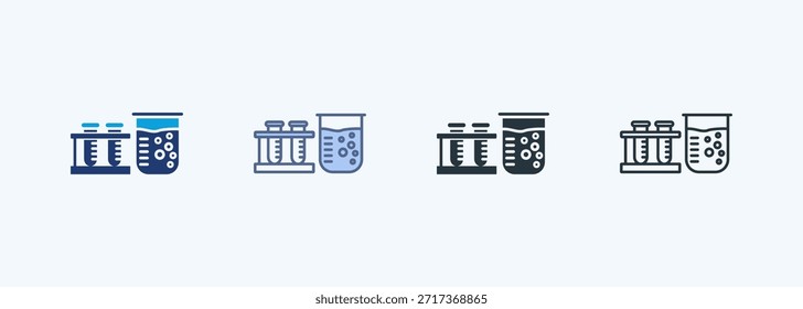 Coleção de Ícones de Estilo Múltiplo do Tubo de Teste