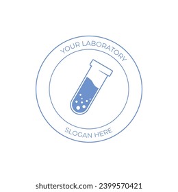 Test Tube object laboratory simple science logo, Consider incorporating a stylized, clean and minimalist design