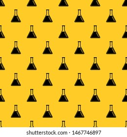 Test tube with oil pattern seamless vector repeat geometric yellow for any design