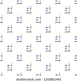 Test tube on stand pattern seamless vector repeat for any web design