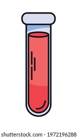 test tube on white background