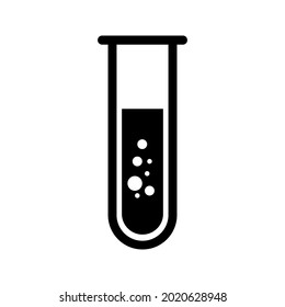 Test tube on white backround