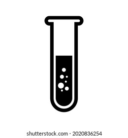 Test tube on white backround