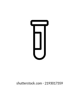 Tubo De Prueba Con Vector De Icono De Contorno