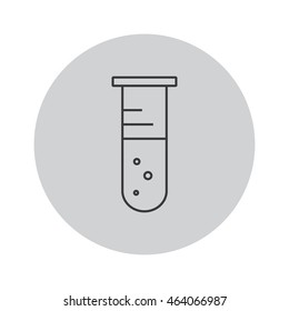 Test tube outline vector icon illustration 