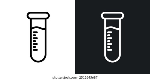 Test tube outlined icon vector collection.