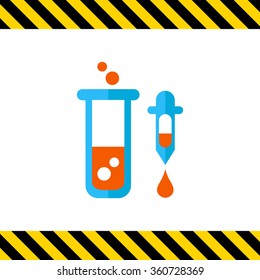 Test tube and pipette 