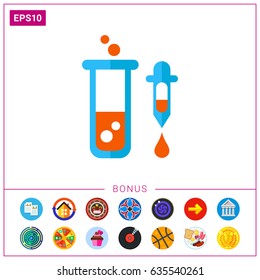 Test tube and pipette 