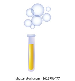 Test tube potion icon. Cartoon of test tube potion vector icon for web design isolated on white background