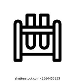 Test tube rack. Editable stroke vector icon.