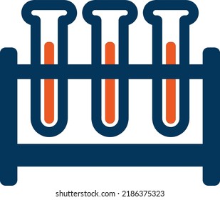 Test Tube Rack Flat Illustration