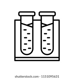 Test tube rack outline vector icon.