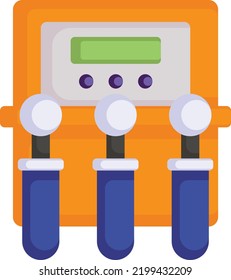 Test Tube Rack, Vektorfarbsymbol-Design, Biochemie-Symbol, Biotechnologie und biochemisches Zeichen, Stockillustration für Wissenschaft und Technik, Konzept für Rotationstubenmischer