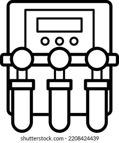 Test Tube Rack Vektorsymbol-Design, Biochemie-Symbol, Biologische Prozesse Schild, Biowissenschaften und Ingenieurwesen Stockillustration, Rotationstubenmischkonzept