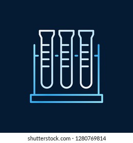 Test Tube Rack vector outline colorful icon or design element on dark background