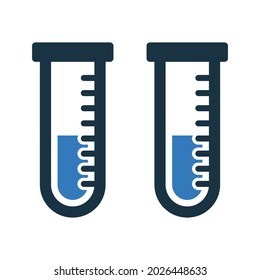 Test, tube, research icon. Simple editable vector design isolated on a white background.