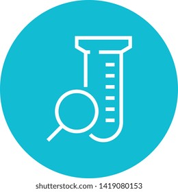 Test Tube Research Outline Icon