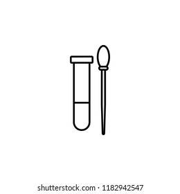 test tube and sample stick icon. Element of crime and punishment icon for mobile concept and web apps. Thin line test tube and sample stick icon can be used for web and mobile
