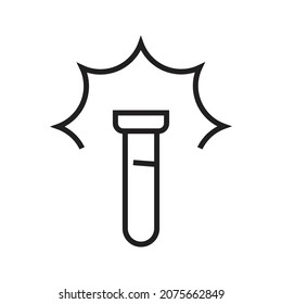 test tube scientist Icon vector Line for web, presentation, logo, Icon Symbol