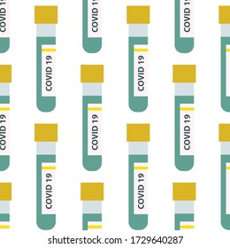 test tube seamless pattern, vector illustration