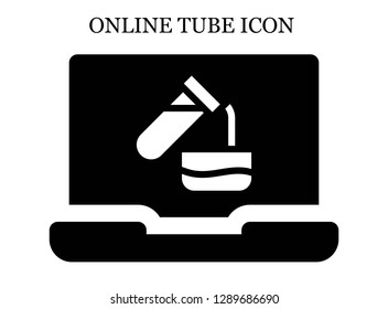 Test tube search icon. Editable Test tube search icon for web or mobile.
