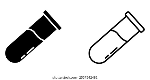 Test tube set icon on white background