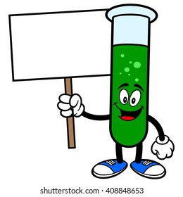 Test Tube with a Sign