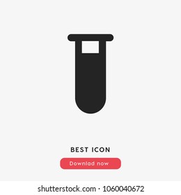 Test tube sign icon vector , medical  symbol vector illustration for web and mobil app isolated on grey background