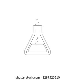 test tube. simple flat vector icon illustration. outline line symbol - editable stroke