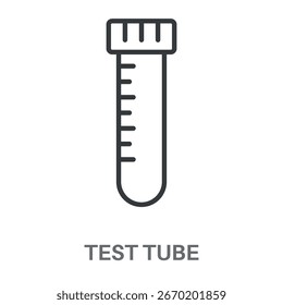Test Tube Simple Style Outline Design Icon